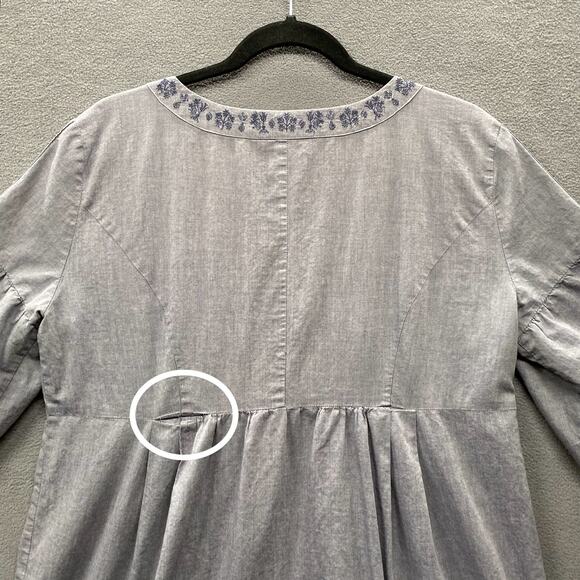 Part Two Denmark Lagenlook Tunic Top Womens 14 UK (10 US?) Embroidered Boho - Picture 9 of 16